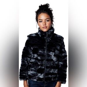 Real Mink Fur Jacket • Black Dyed